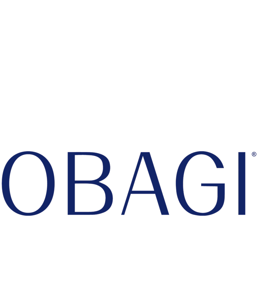 Obagi skincare brand logo on black background